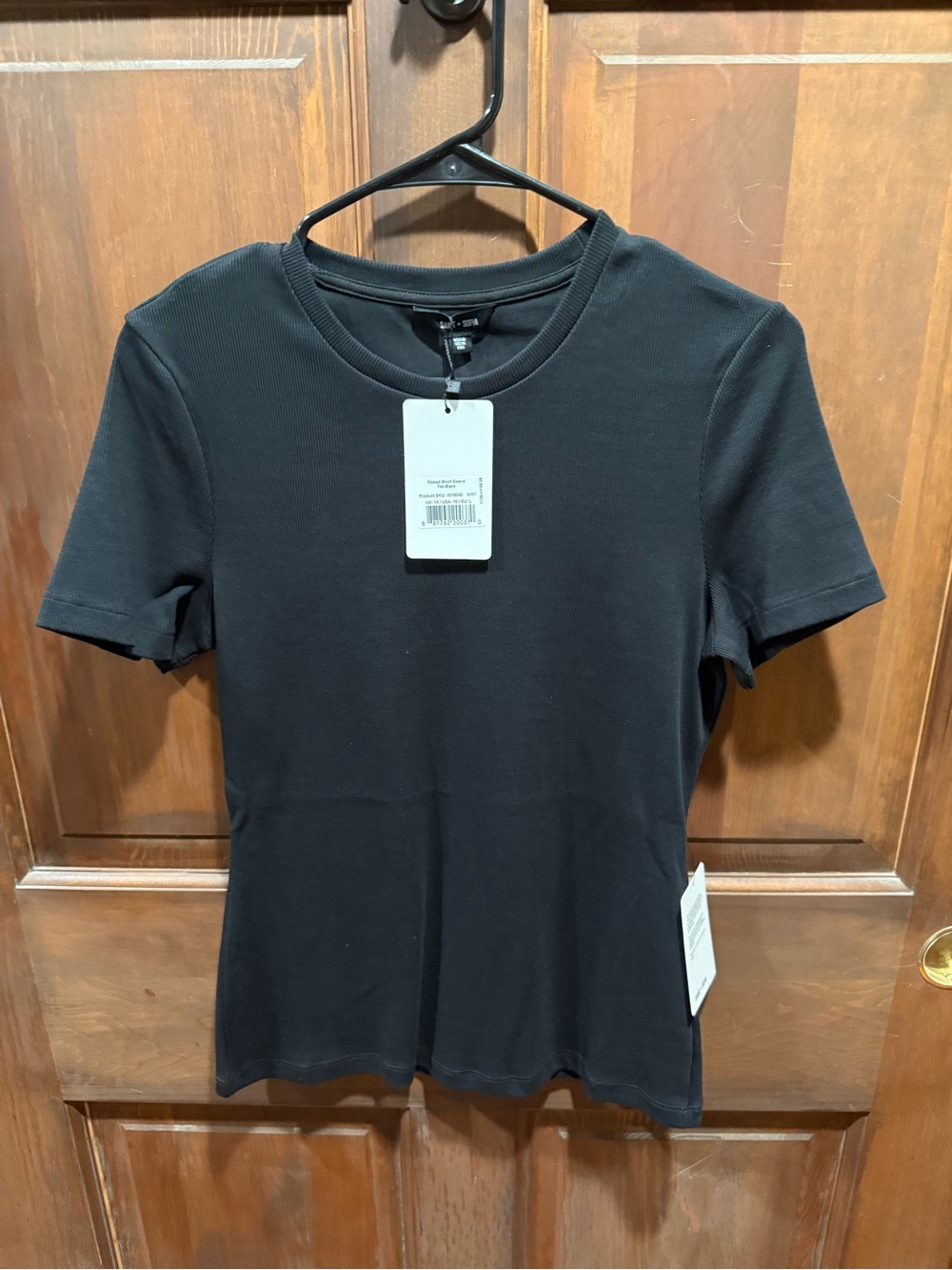 Saint + Sofia Ribbed Short Sleeve Tee Size 10